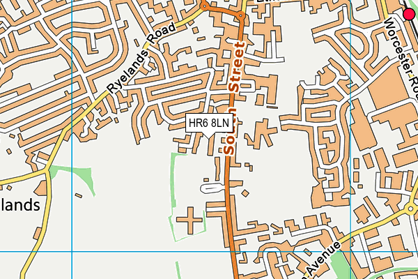 HR6 8LN map - OS VectorMap District (Ordnance Survey)