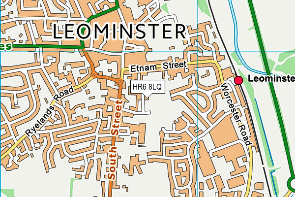 HR6 8LQ map - OS VectorMap District (Ordnance Survey)