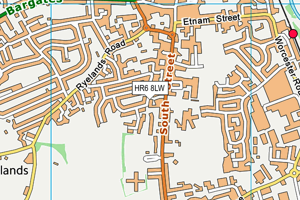 HR6 8LW map - OS VectorMap District (Ordnance Survey)