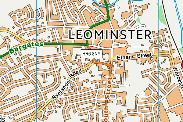 HR6 8NY map - OS VectorMap District (Ordnance Survey)