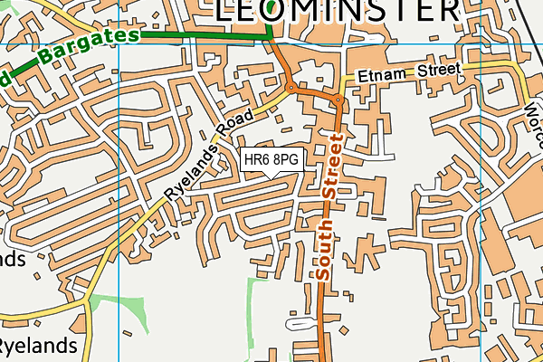 HR6 8PG map - OS VectorMap District (Ordnance Survey)