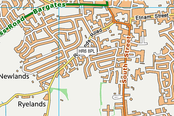 HR6 8PL map - OS VectorMap District (Ordnance Survey)