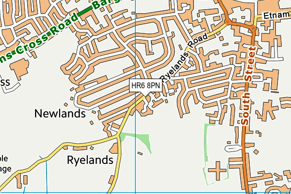 HR6 8PN map - OS VectorMap District (Ordnance Survey)