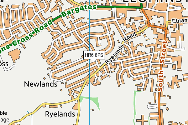 HR6 8PS map - OS VectorMap District (Ordnance Survey)
