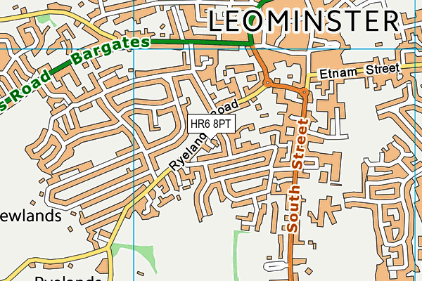 HR6 8PT map - OS VectorMap District (Ordnance Survey)