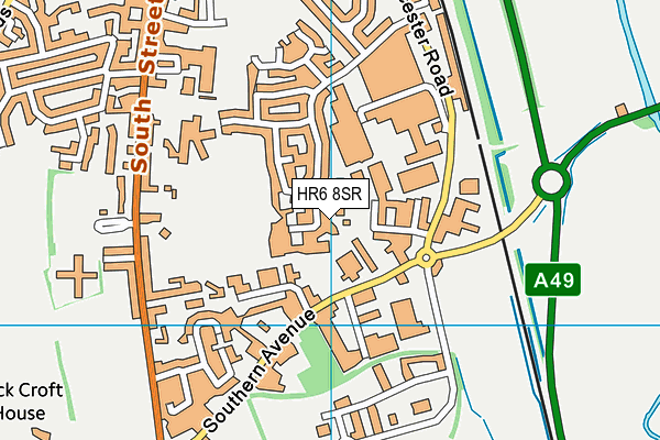 HR6 8SR map - OS VectorMap District (Ordnance Survey)