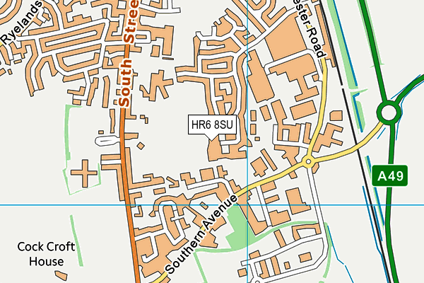 HR6 8SU map - OS VectorMap District (Ordnance Survey)