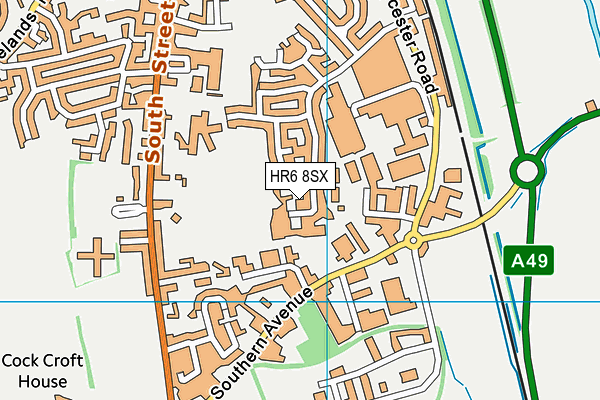 HR6 8SX map - OS VectorMap District (Ordnance Survey)