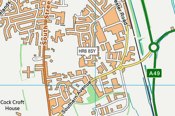 HR6 8SY map - OS VectorMap District (Ordnance Survey)