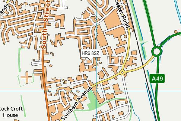 HR6 8SZ map - OS VectorMap District (Ordnance Survey)