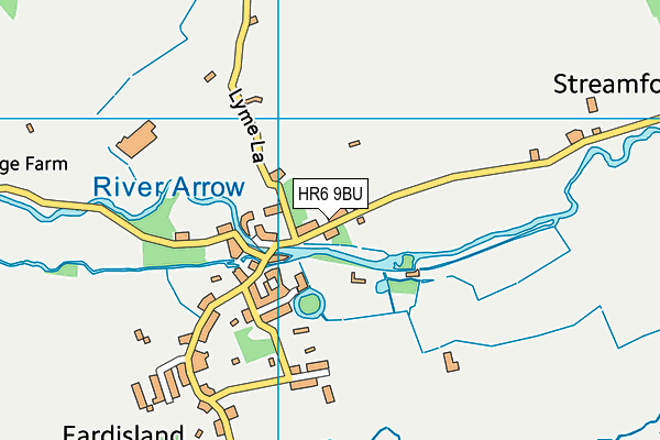 HR6 9BU map - OS VectorMap District (Ordnance Survey)