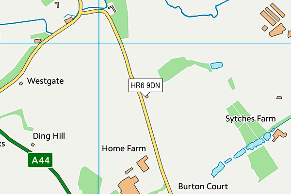 HR6 9DN map - OS VectorMap District (Ordnance Survey)