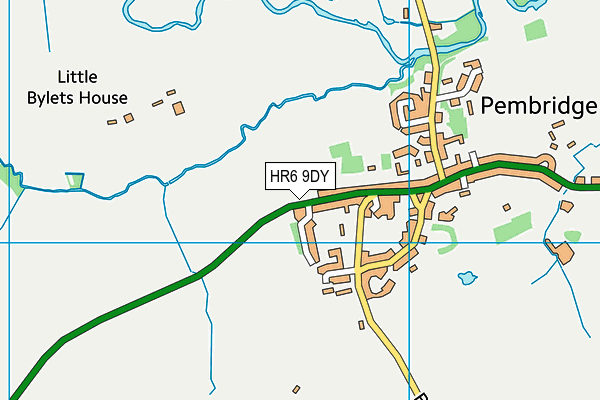 HR6 9DY map - OS VectorMap District (Ordnance Survey)