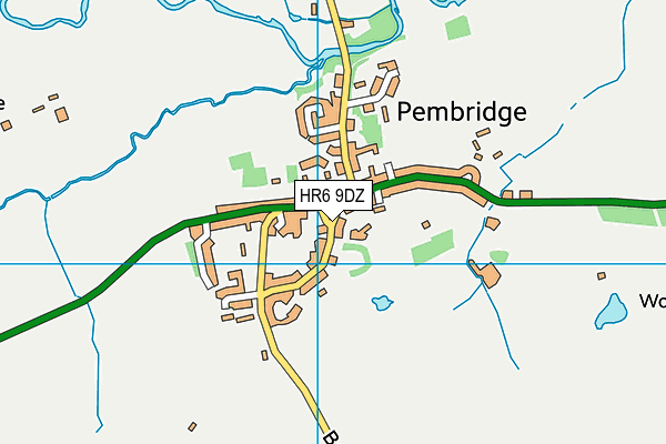 HR6 9DZ map - OS VectorMap District (Ordnance Survey)