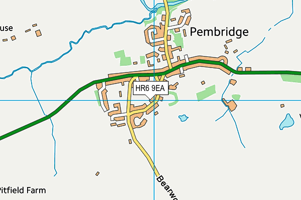 Pembridge C Of E Primary School map (HR6 9EA) - OS VectorMap District (Ordnance Survey)