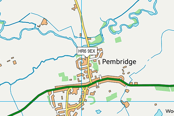 HR6 9EX map - OS VectorMap District (Ordnance Survey)