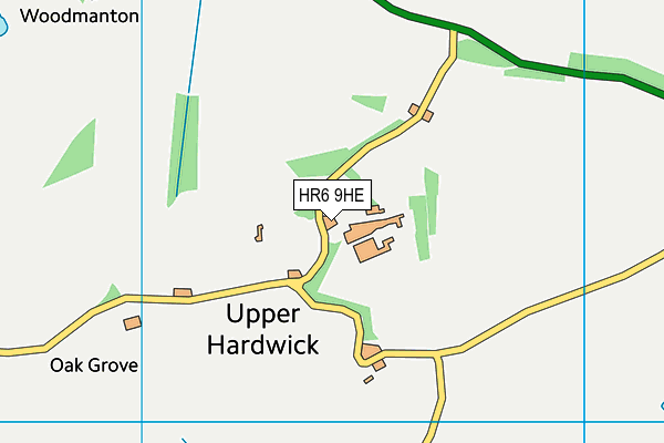 HR6 9HE map - OS VectorMap District (Ordnance Survey)