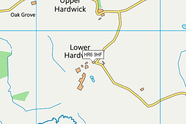HR6 9HF map - OS VectorMap District (Ordnance Survey)