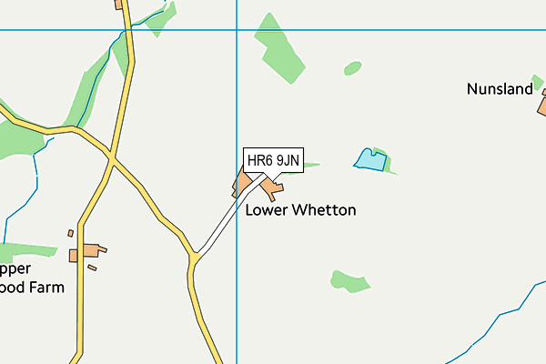 HR6 9JN map - OS VectorMap District (Ordnance Survey)