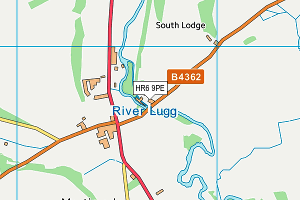 HR6 9PE map - OS VectorMap District (Ordnance Survey)