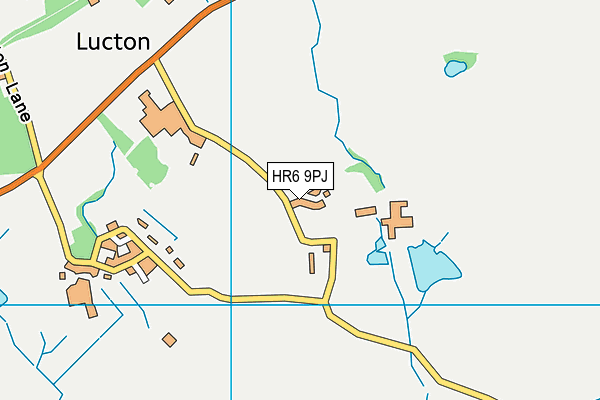 HR6 9PJ map - OS VectorMap District (Ordnance Survey)