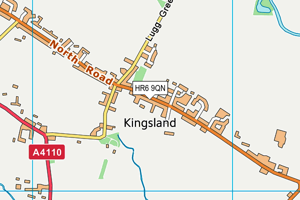 Kingsland CofE School map (HR6 9QN) - OS VectorMap District (Ordnance Survey)