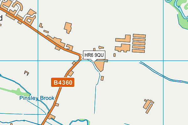 HR6 9QU map - OS VectorMap District (Ordnance Survey)