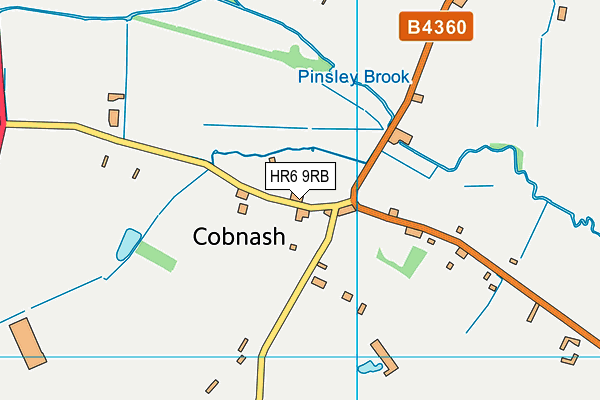 HR6 9RB map - OS VectorMap District (Ordnance Survey)