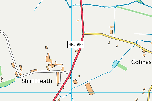 HR6 9RF map - OS VectorMap District (Ordnance Survey)