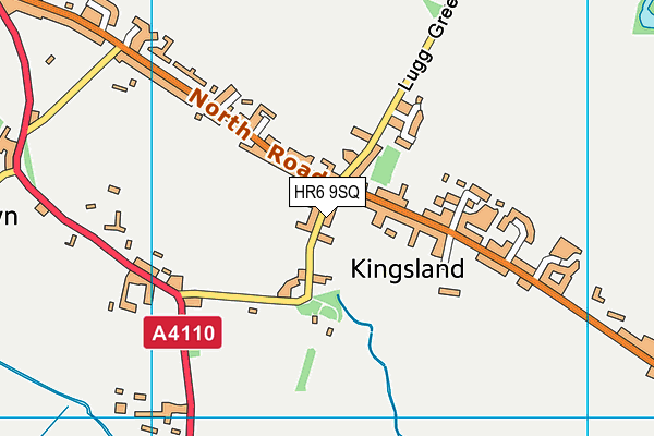 Kingsland Coronation Hall map (HR6 9SQ) - OS VectorMap District (Ordnance Survey)