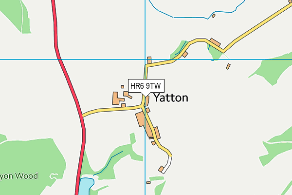 HR6 9TW map - OS VectorMap District (Ordnance Survey)