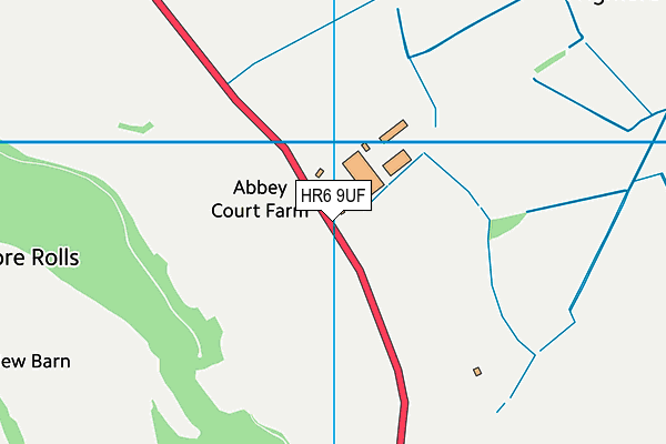 HR6 9UF map - OS VectorMap District (Ordnance Survey)