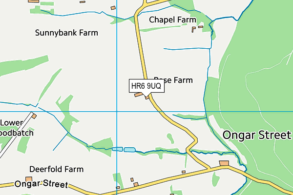 HR6 9UQ map - OS VectorMap District (Ordnance Survey)