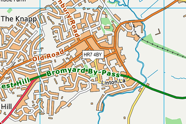 HR7 4BY map - OS VectorMap District (Ordnance Survey)