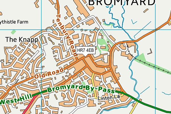 Halo Bromyard Centre map (HR7 4EB) - OS VectorMap District (Ordnance Survey)