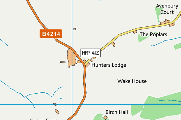 HR7 4JZ map - OS VectorMap District (Ordnance Survey)