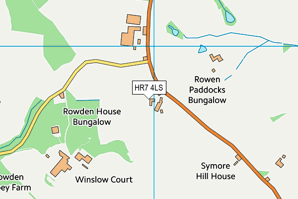 Rowden House School map (HR7 4LS) - OS VectorMap District (Ordnance Survey)