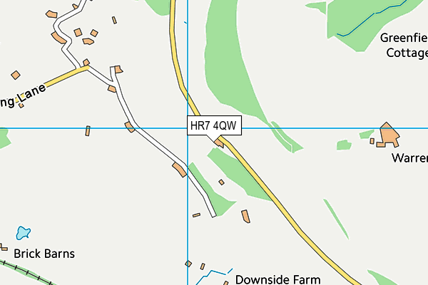 HR7 4QW map - OS VectorMap District (Ordnance Survey)