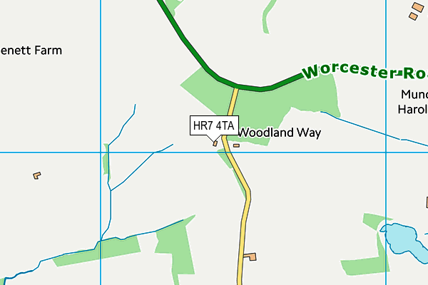 HR7 4TA map - OS VectorMap District (Ordnance Survey)