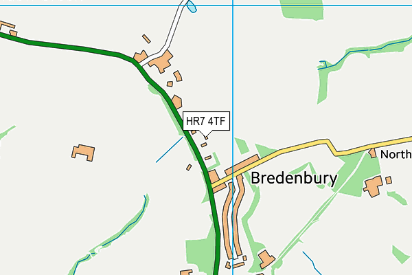 Bredenbury Primary School map (HR7 4TF) - OS VectorMap District (Ordnance Survey)