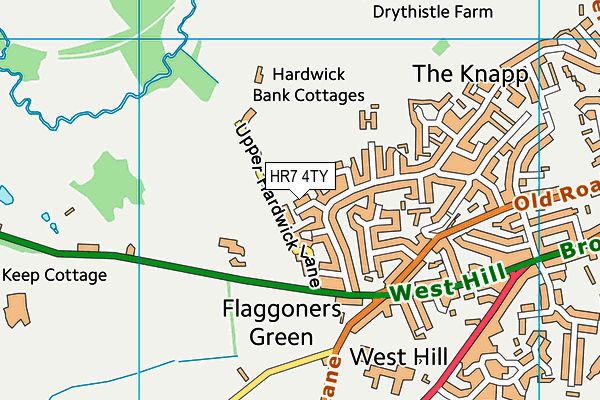 HR7 4TY map - OS VectorMap District (Ordnance Survey)