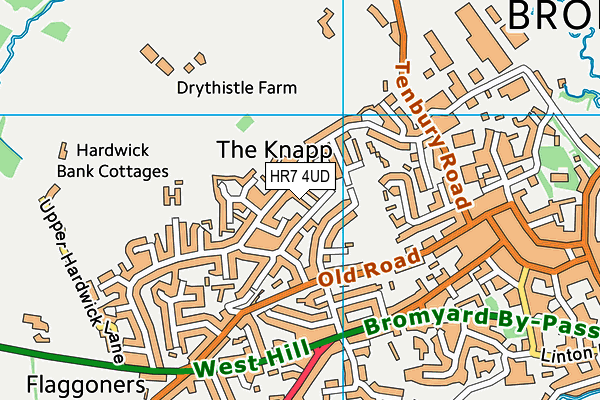 HR7 4UD map - OS VectorMap District (Ordnance Survey)