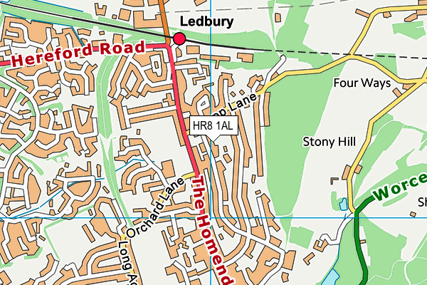 HR8 1AL map - OS VectorMap District (Ordnance Survey)