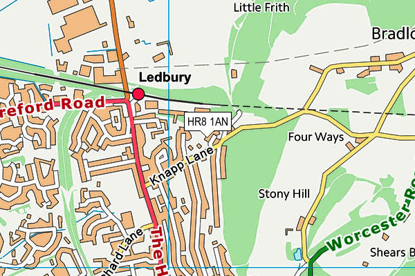 HR8 1AN map - OS VectorMap District (Ordnance Survey)