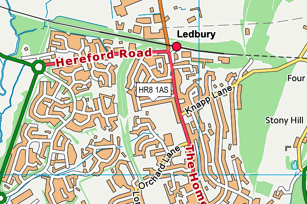 HR8 1AS map - OS VectorMap District (Ordnance Survey)