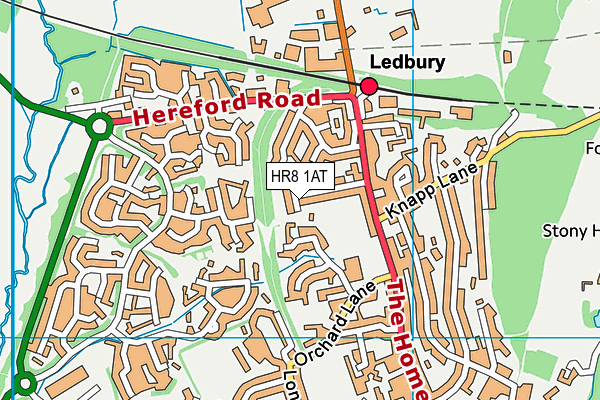 HR8 1AT map - OS VectorMap District (Ordnance Survey)