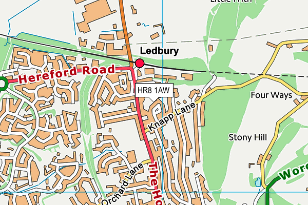 HR8 1AW map - OS VectorMap District (Ordnance Survey)