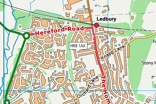 HR8 1AX map - OS VectorMap District (Ordnance Survey)