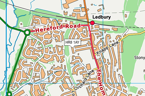 HR8 1AY map - OS VectorMap District (Ordnance Survey)