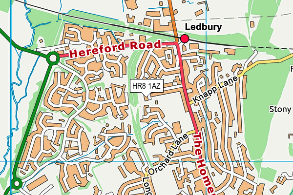 HR8 1AZ map - OS VectorMap District (Ordnance Survey)